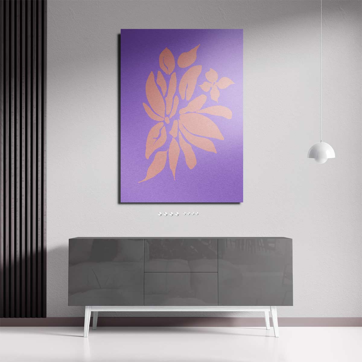 Bloemenpracht op Paars Kunstwerk-canvas-dibond-plexiglas-wanddecoratie-WallArtistic