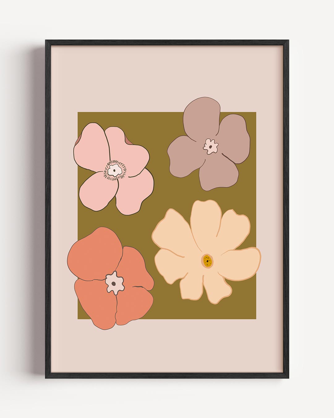 Bloemenpracht in Zachte Tinten Poster-WallArtistic