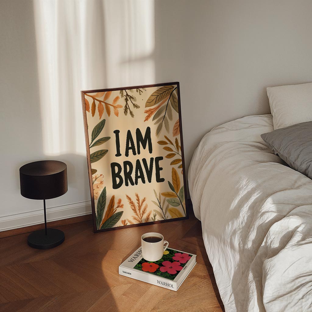 Dappere Quote Botanische Poster