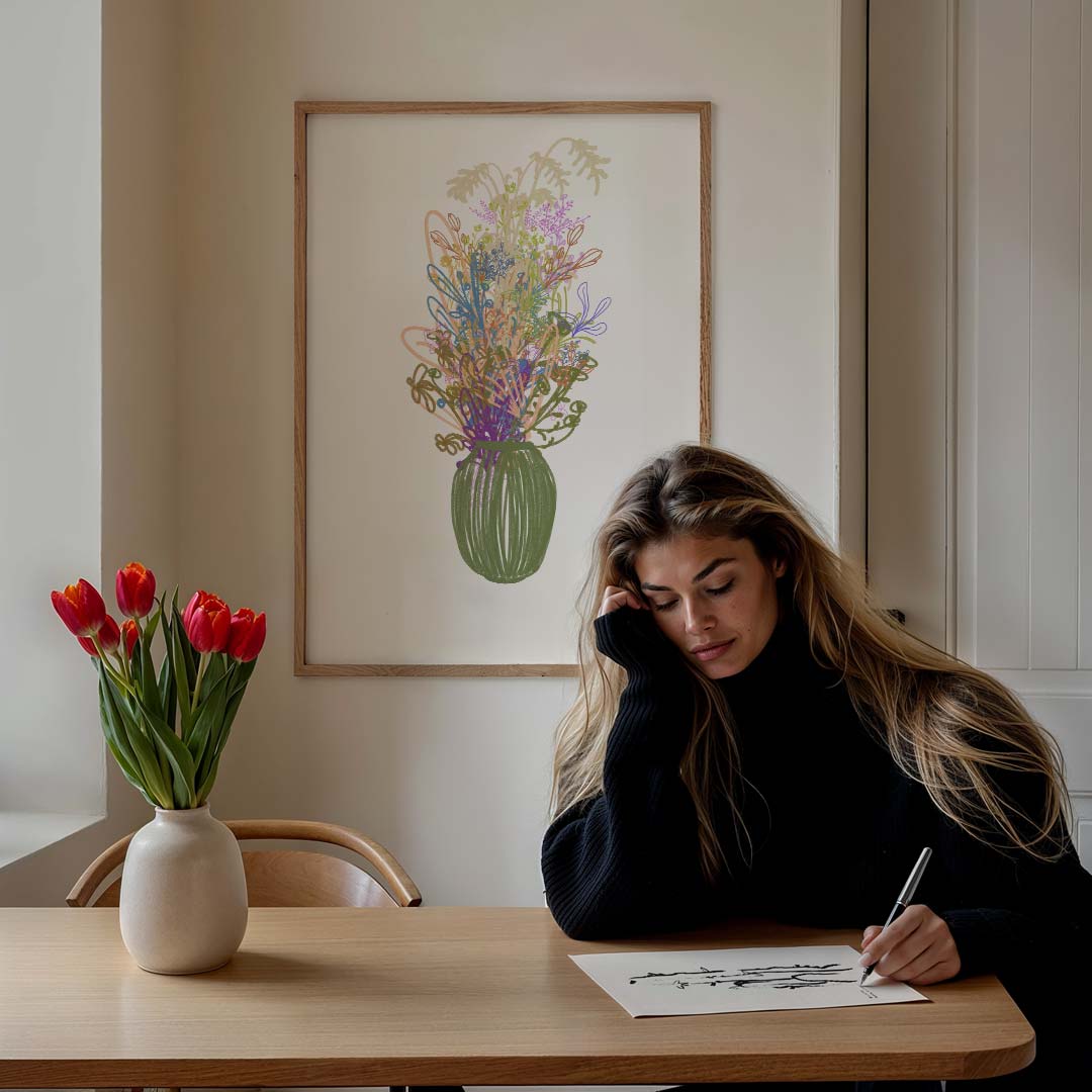 Kleurrijke Bloemenpracht Poster-WallArtistic