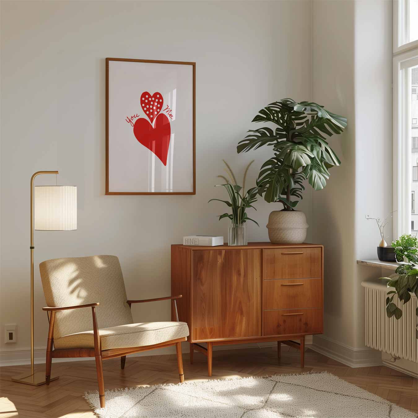 Liefdevolle Hartjes Poster