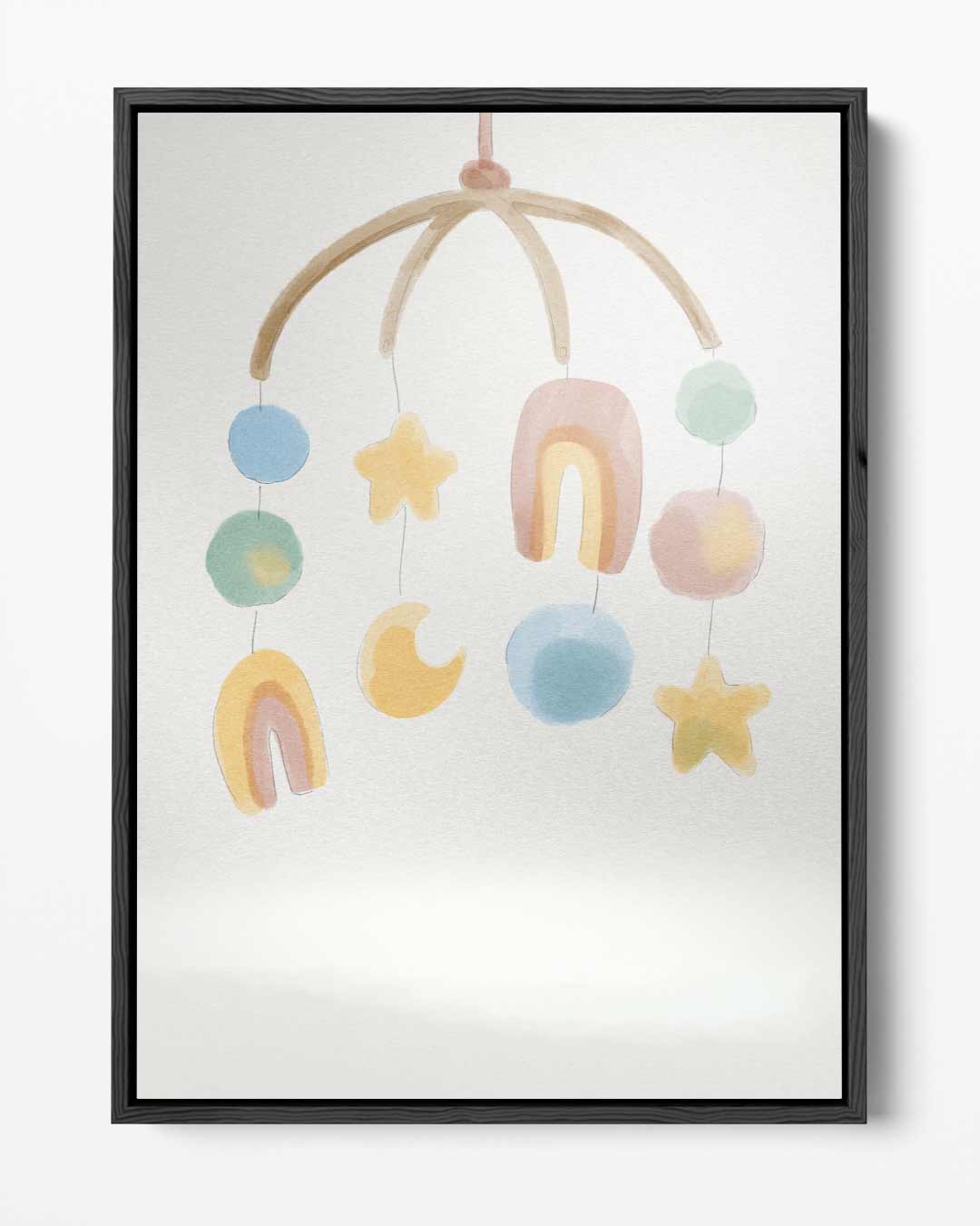 Dromerige Regenboog Babymobiel Kunstwerk-canvas-dibond-plexiglas-wanddecoratie-WallArtistic