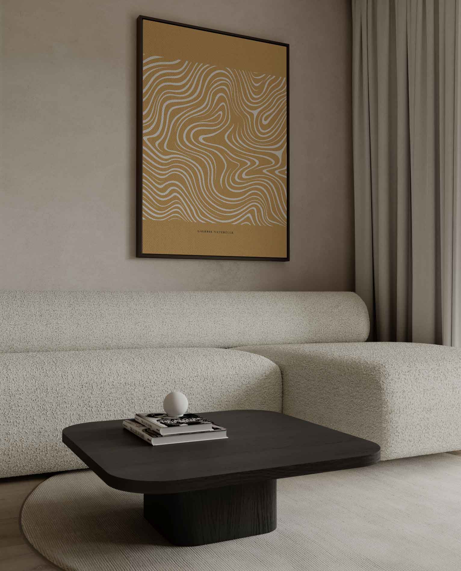 Golvende Lijnen Natuurprint Kunstwerk-canvas-dibond-plexiglas-wanddecoratie-WallArtistic