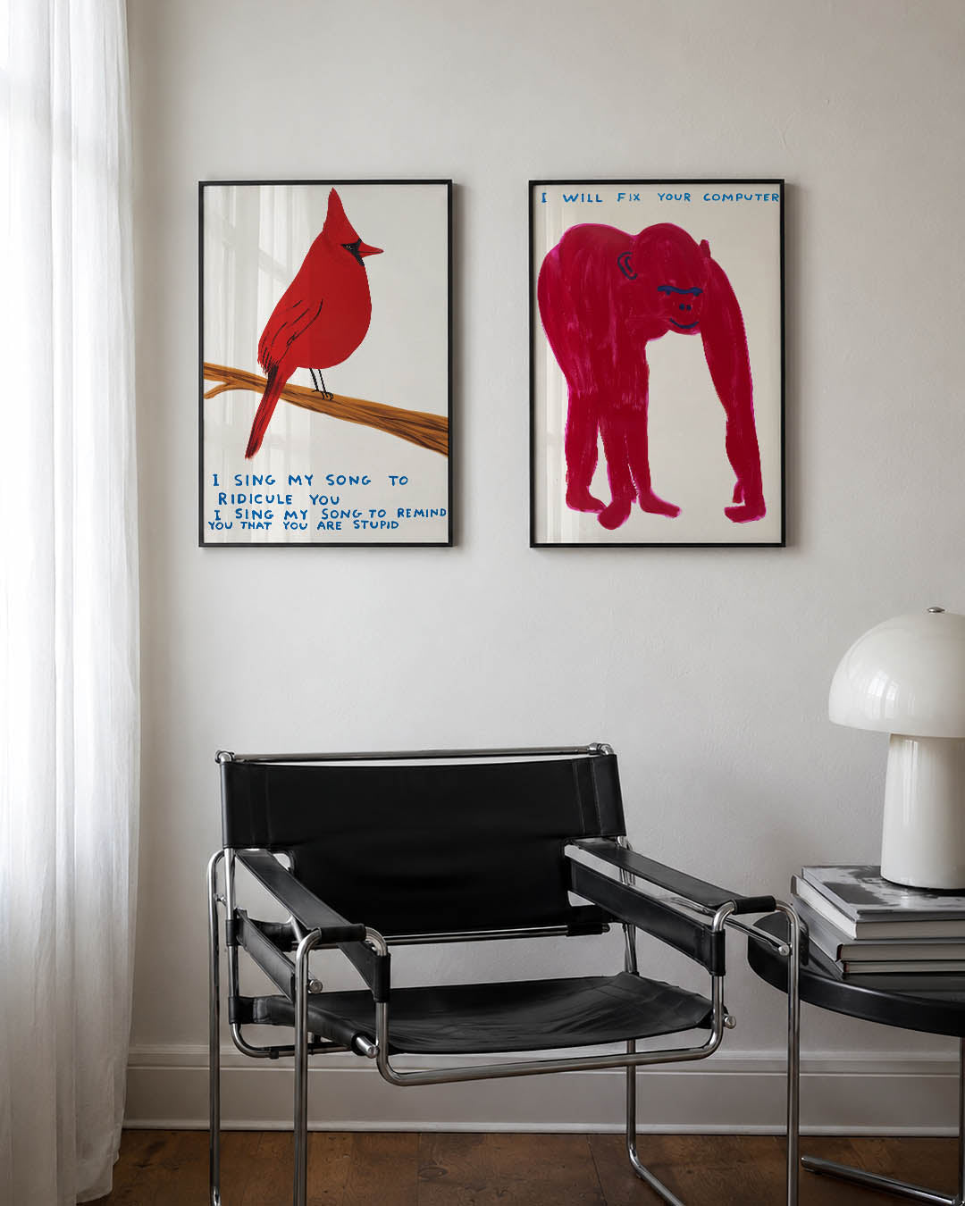 Vogel en tekst Posterset