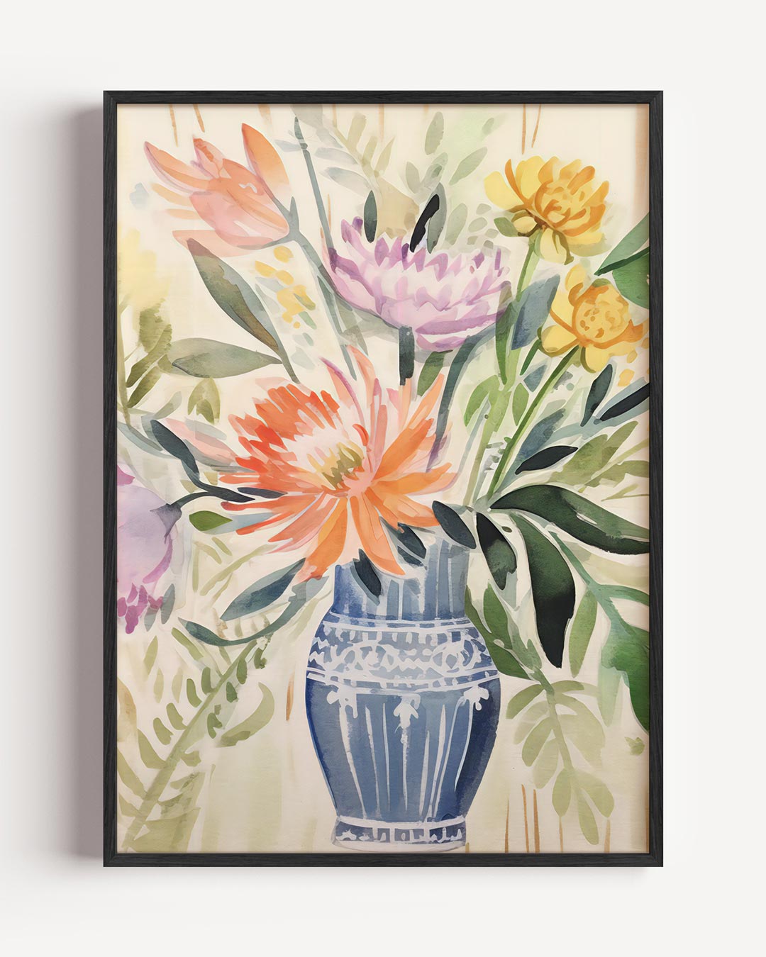 Bloemenpracht in Aquarel Poster-WallArtistic