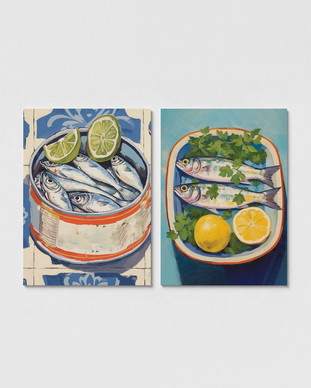 Vis en citrus Posterset