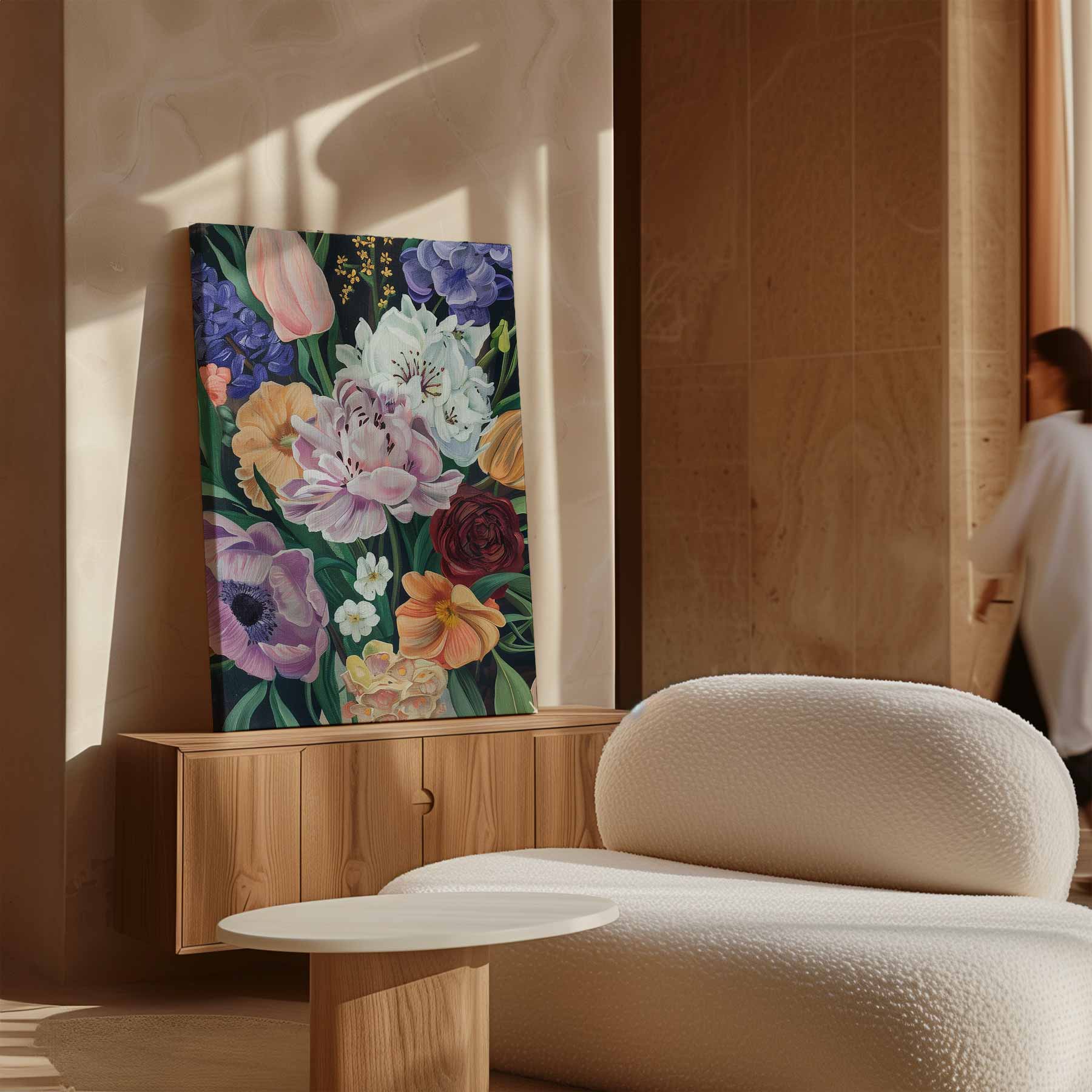 Bloemenpracht op Canvas Kunstwerk-canvas-dibond-plexiglas-wanddecoratie-WallArtistic