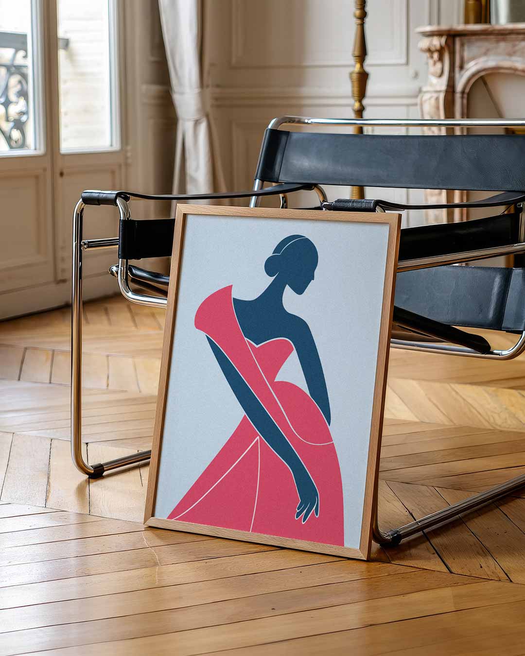 Elegante Vrouwelijke Silhouet Poster