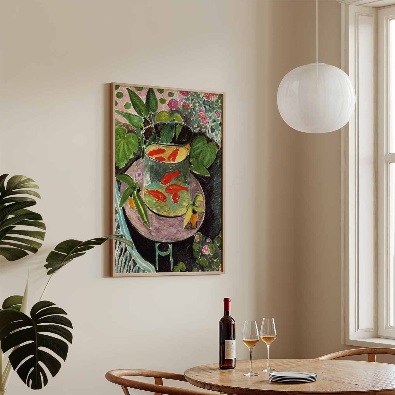 Vrolijke Goudvissen in de Tuin Poster