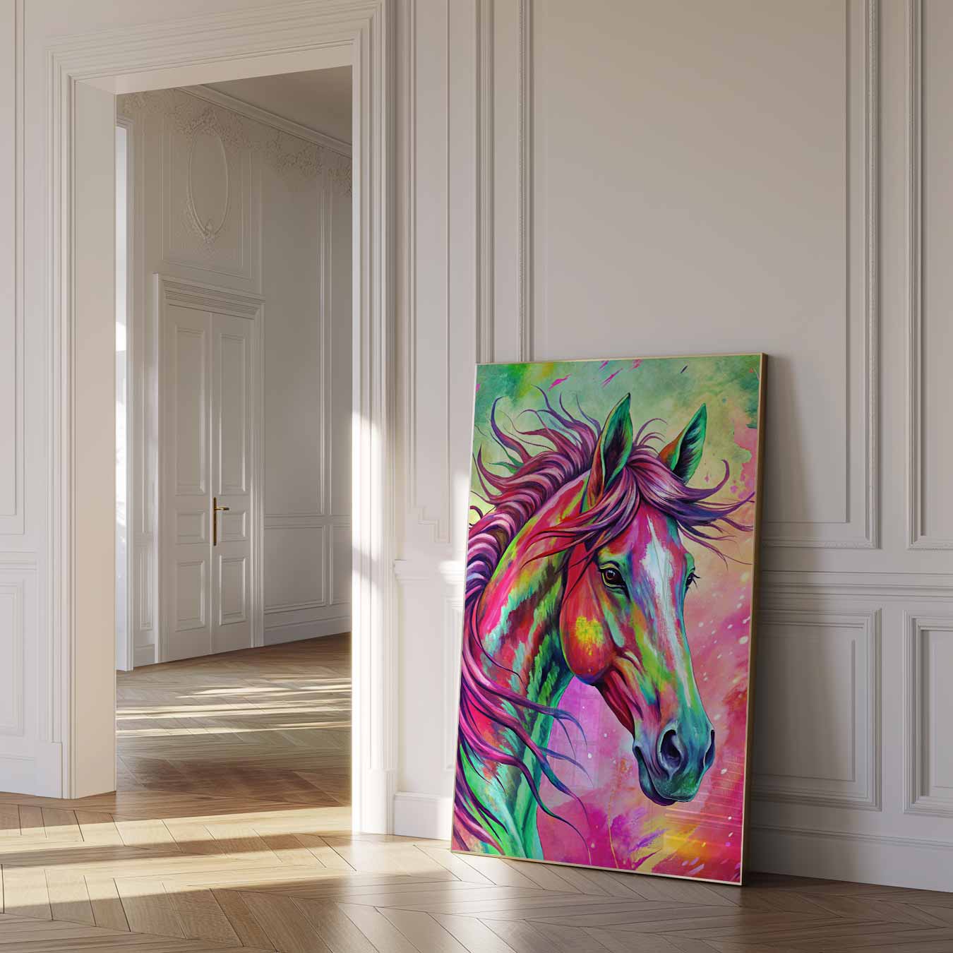 Kleurvolle Paardenkracht Poster