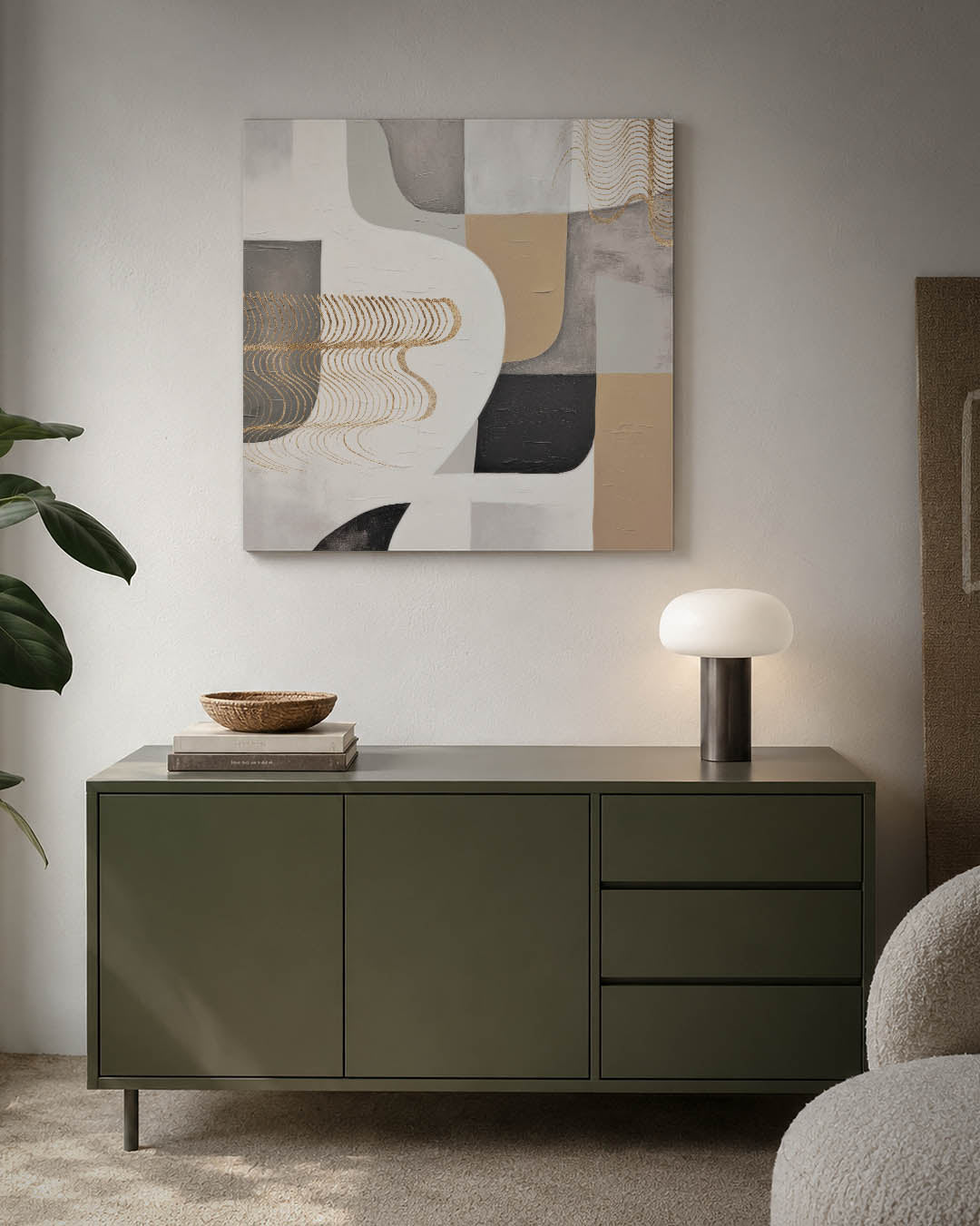 Organische vormen compositie Kunstwerk