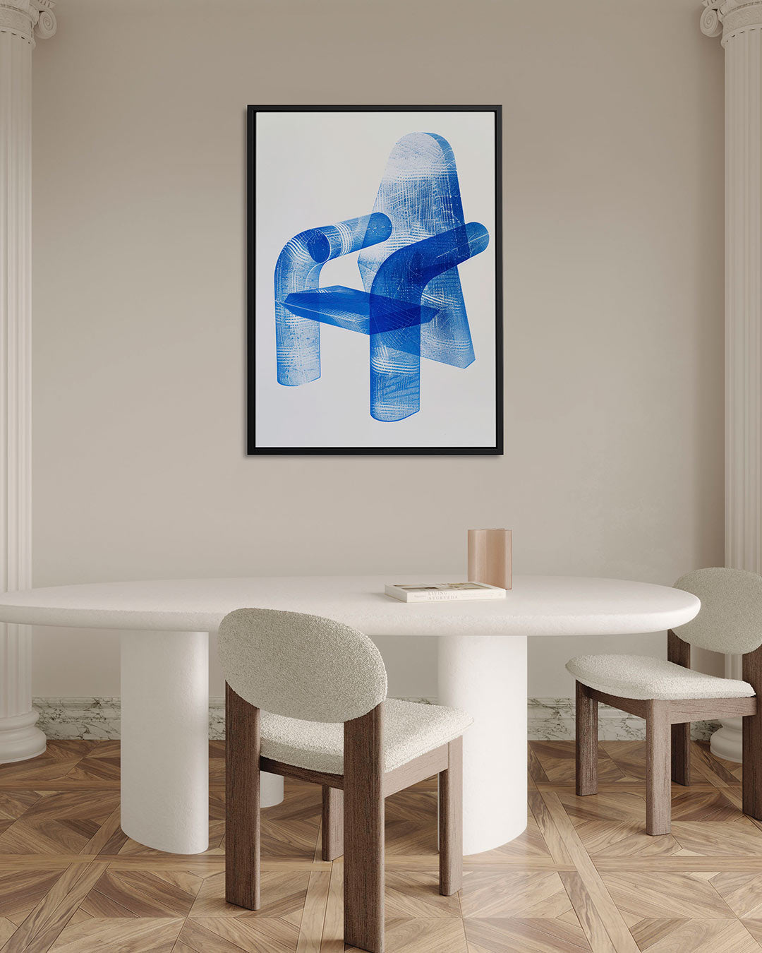 Transparante stoelvorm Kunstwerk