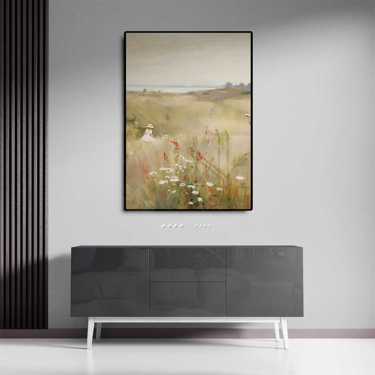 Vredig Zomerlandschap Kunstwerk-canvas-dibond-plexiglas-wanddecoratie-WallArtistic