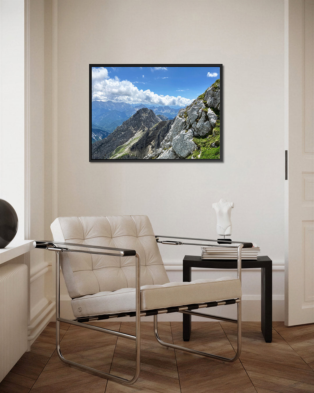 Berglandschap met wolken Kunstwerk