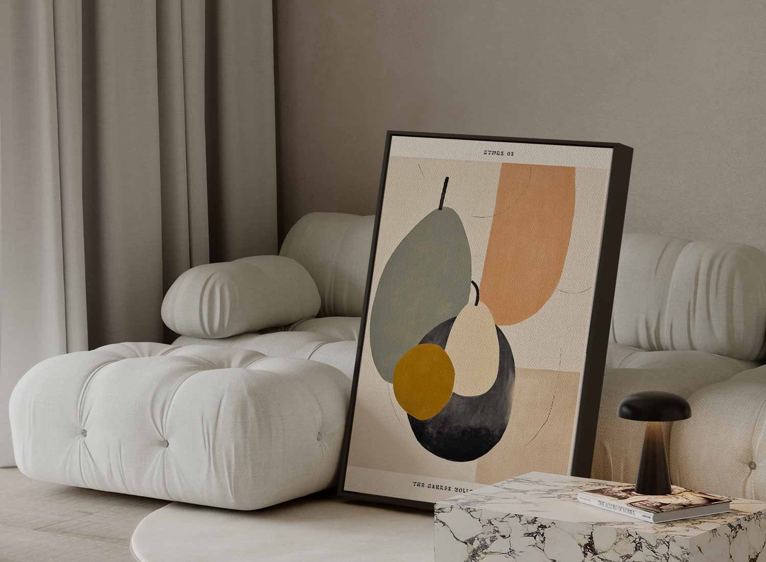 Abstracte Tuinvorm Studie 05 Kunstwerk-canvas-dibond-plexiglas-wanddecoratie-WallArtistic