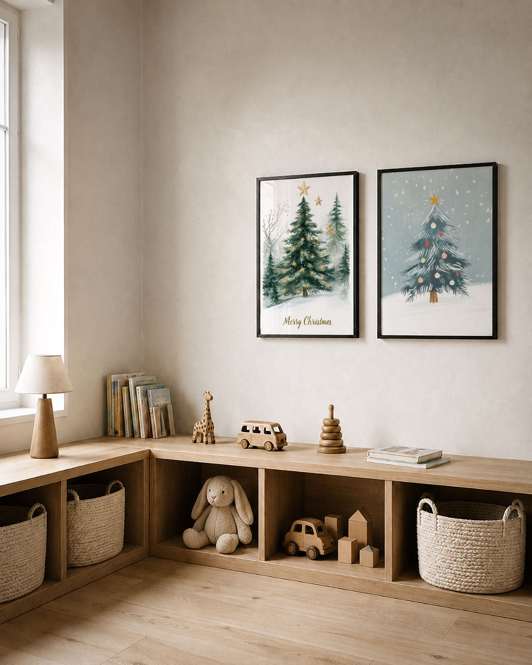 Kerstboom en sterren Posterset