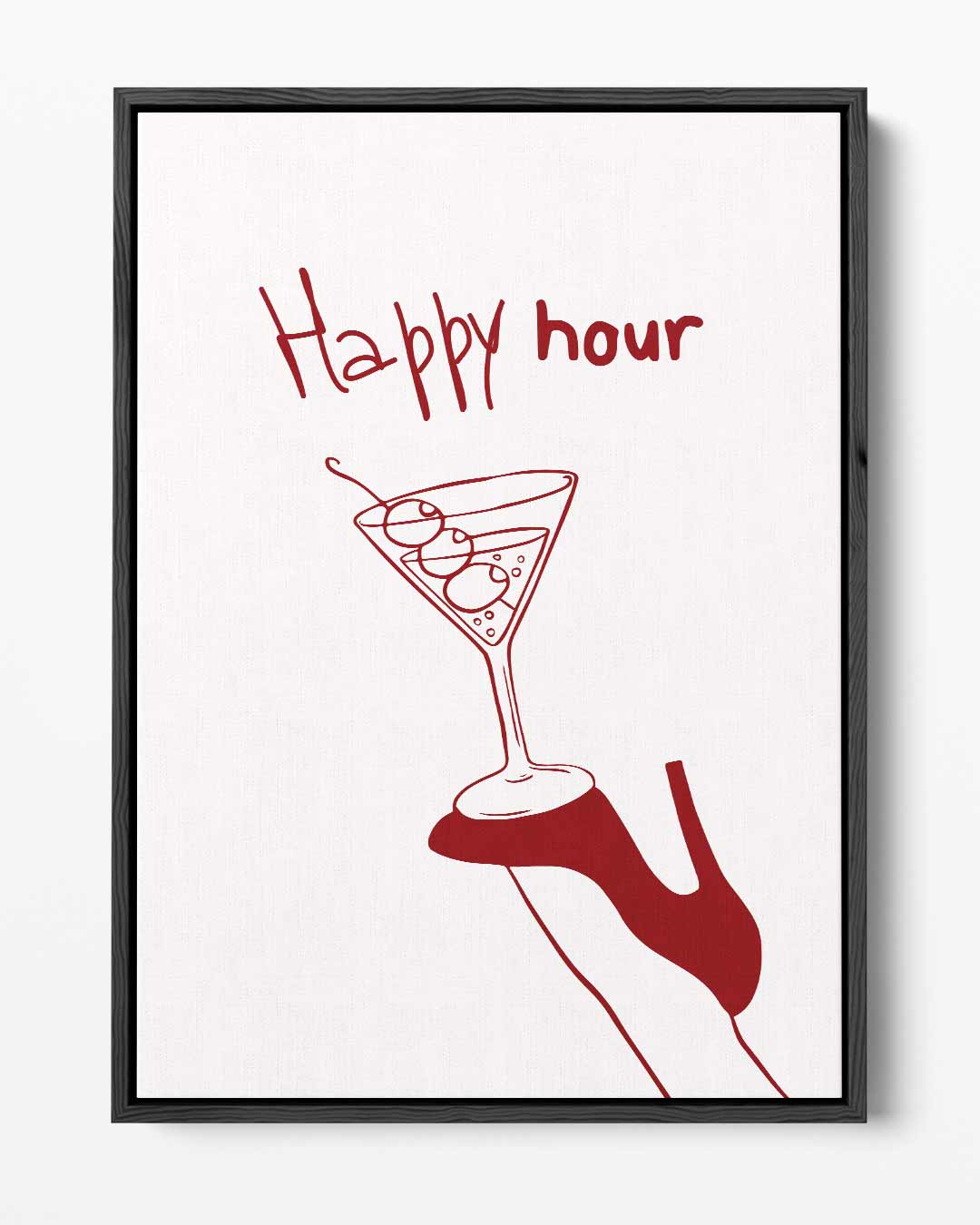Happy Hour Illustratie Kunstwerk-canvas-dibond-plexiglas-wanddecoratie-WallArtistic