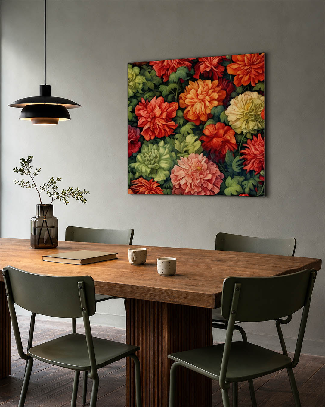 Bloemrijke kleurenpracht Kunstwerk