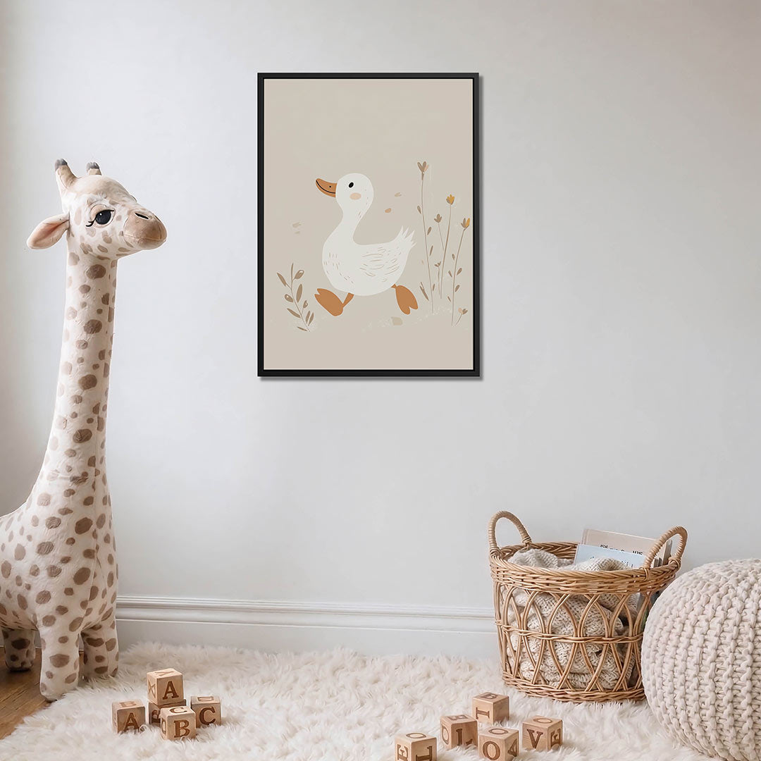 Speelse eend illustratie Kunstwerk