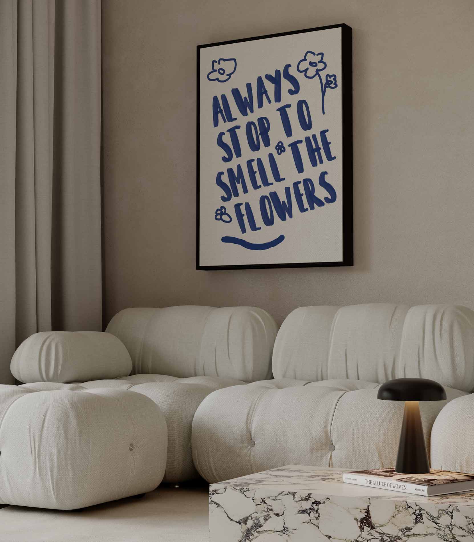 Inspirerende Bloemen Quote Poster