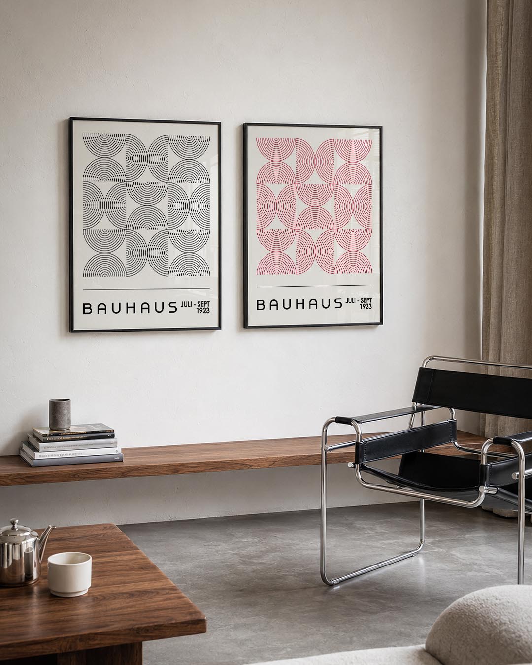 Cirkelritme en lijnen Posterset