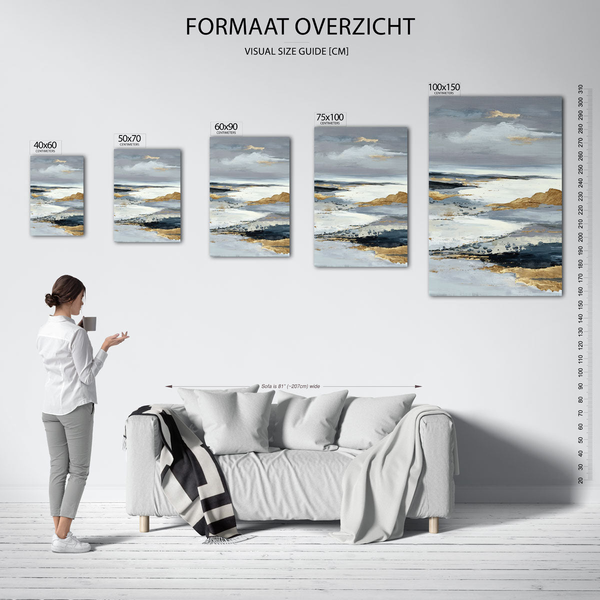 Gelaagde landschapstinten Kunstwerk