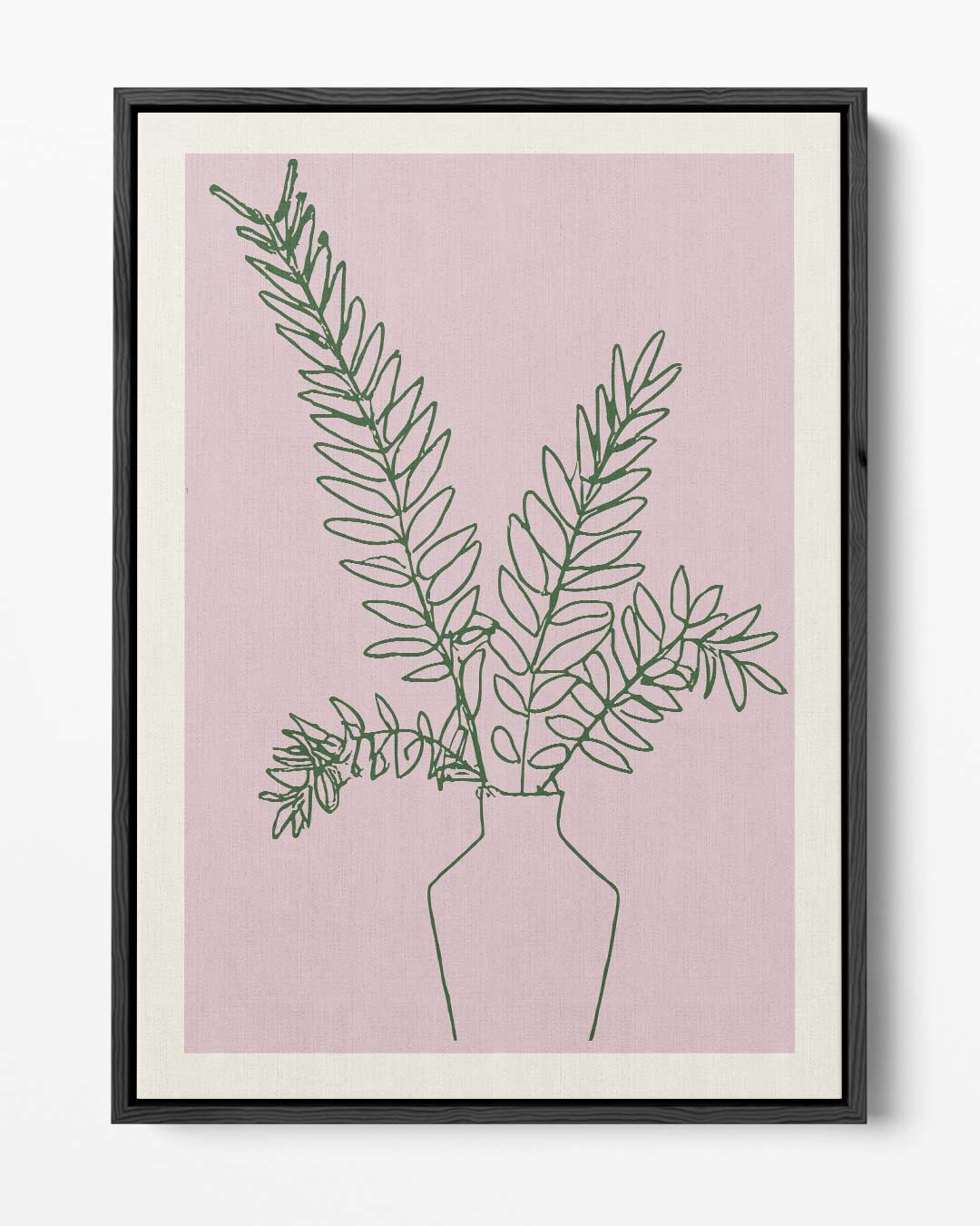 Eenvoudige Botanische Lijntekening Kunstwerk-canvas-dibond-plexiglas-wanddecoratie-WallArtistic