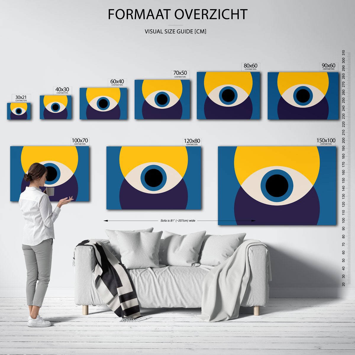 Cirkelvormen en kleurvlakken Poster
