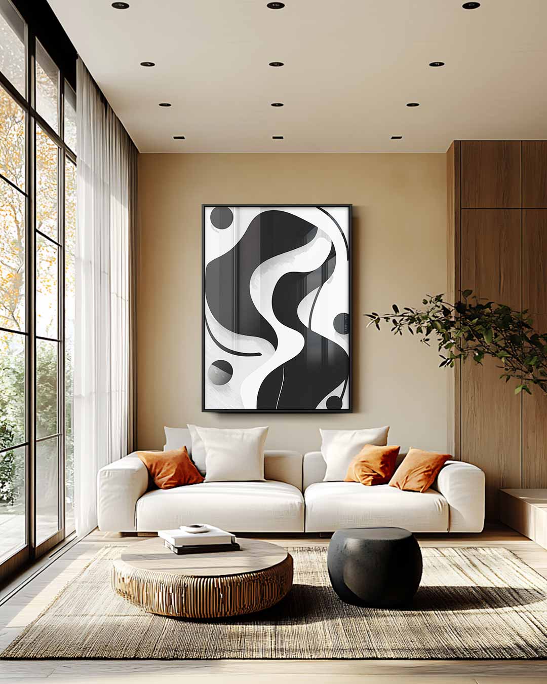 Modern Abstracte Vormen Kunstwerk-canvas-dibond-plexiglas-wanddecoratie-WallArtistic