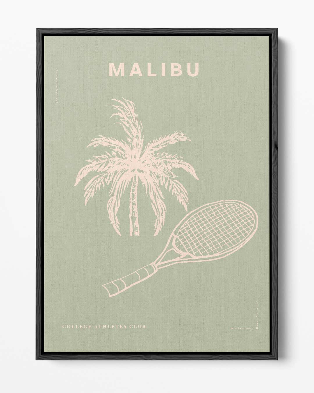 Malibu Tennis Avontuur Kunstwerk-canvas-dibond-plexiglas-wanddecoratie-WallArtistic