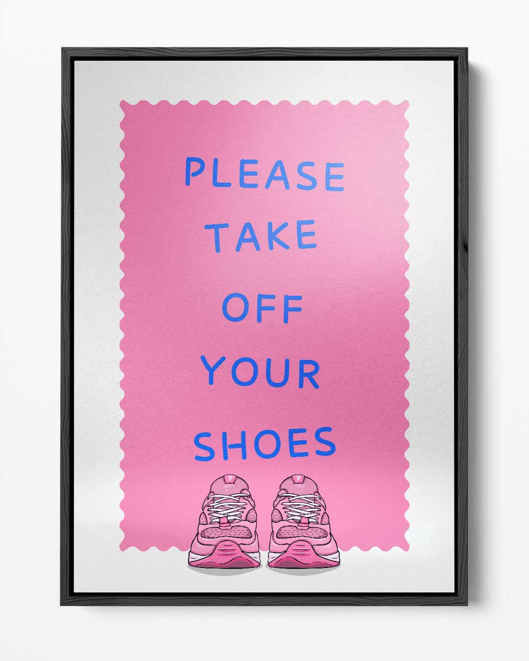 Welkomstposter met Sneakers Kunstwerk-canvas-dibond-plexiglas-wanddecoratie-WallArtistic