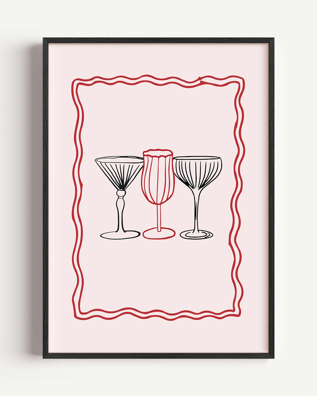Elegante Cocktailglazen Poster