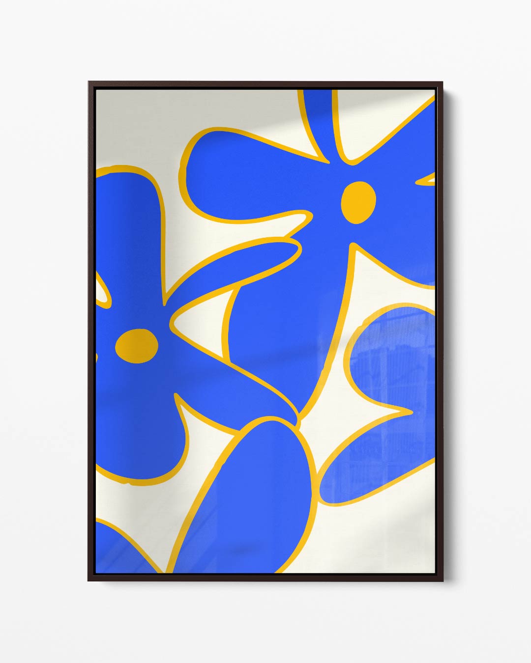 Bloemenpracht in Blauw Kunstwerk-canvas-dibond-plexiglas-wanddecoratie-WallArtistic