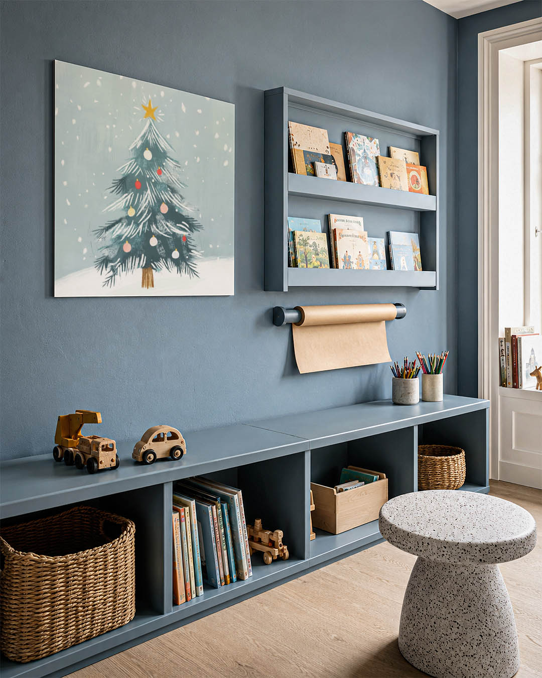 Feestelijke kerstboom illustratie Kunstwerk