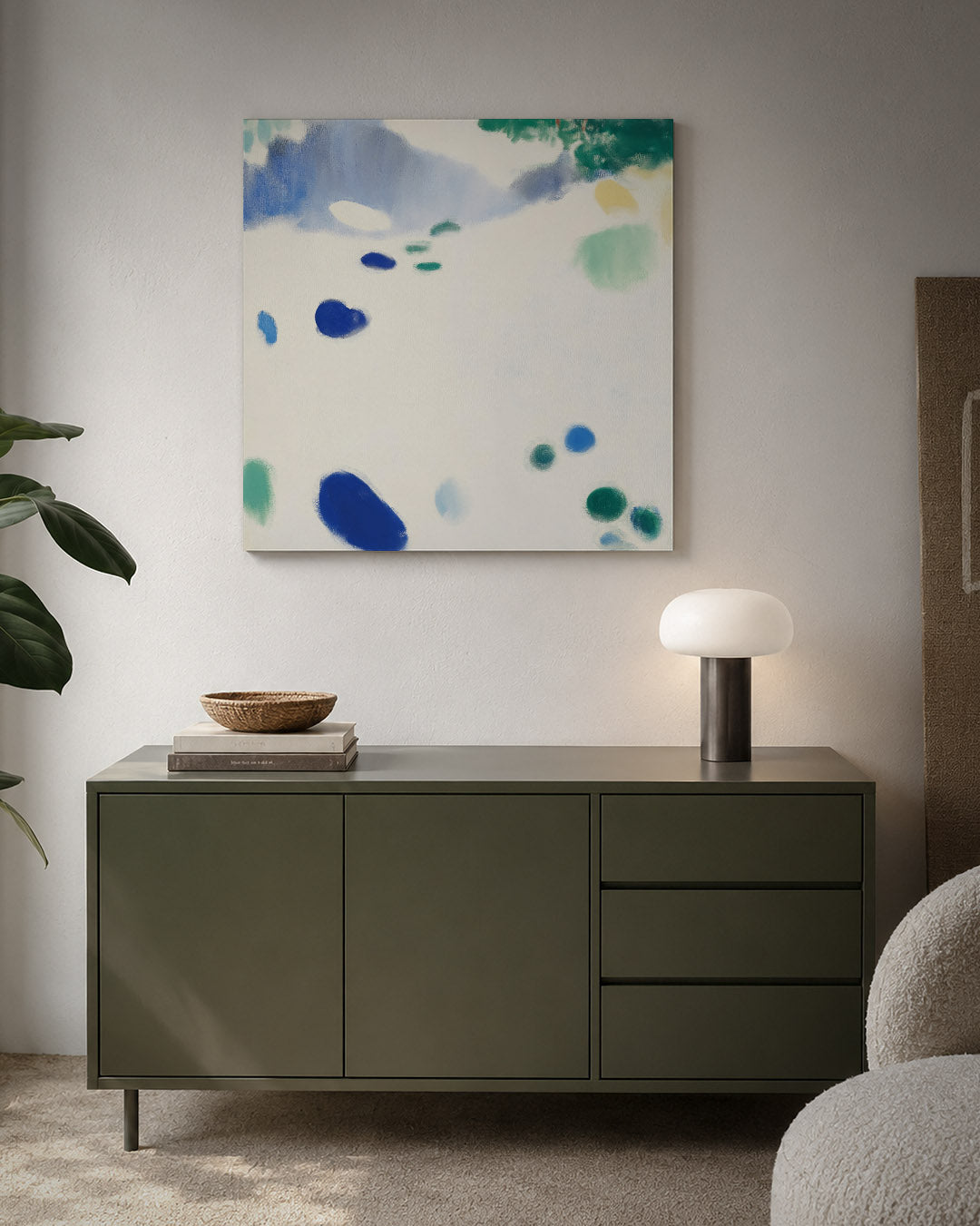 Vloeiende kleurencompositie Kunstwerk