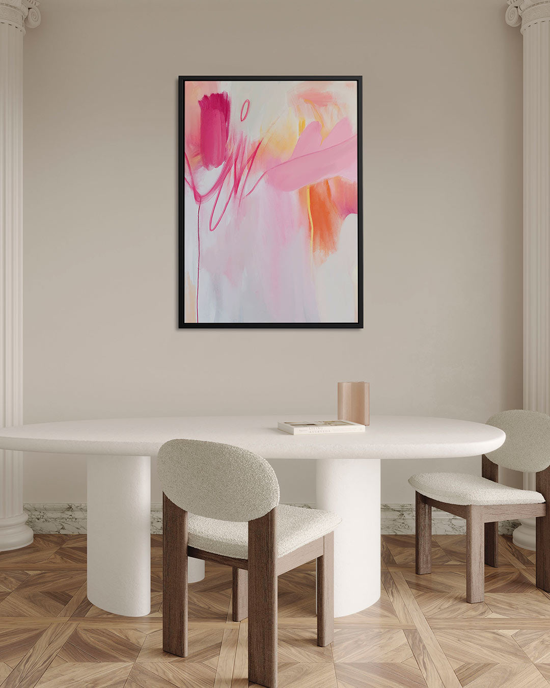 Vloeiende kleurencompositie Kunstwerk