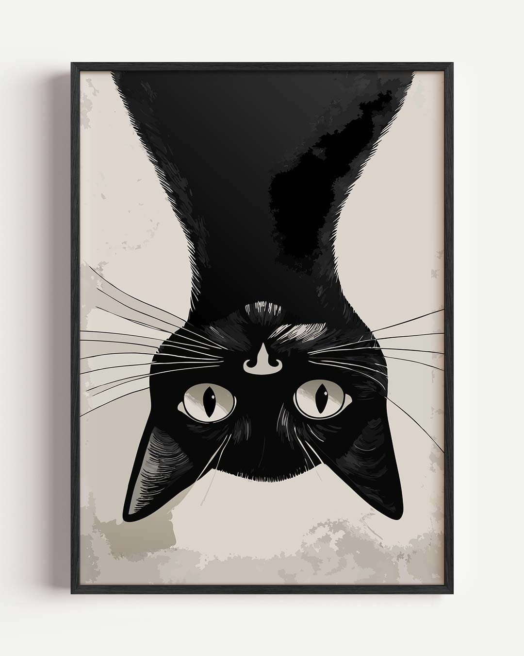 Schattige Omgekeerde Kat Poster