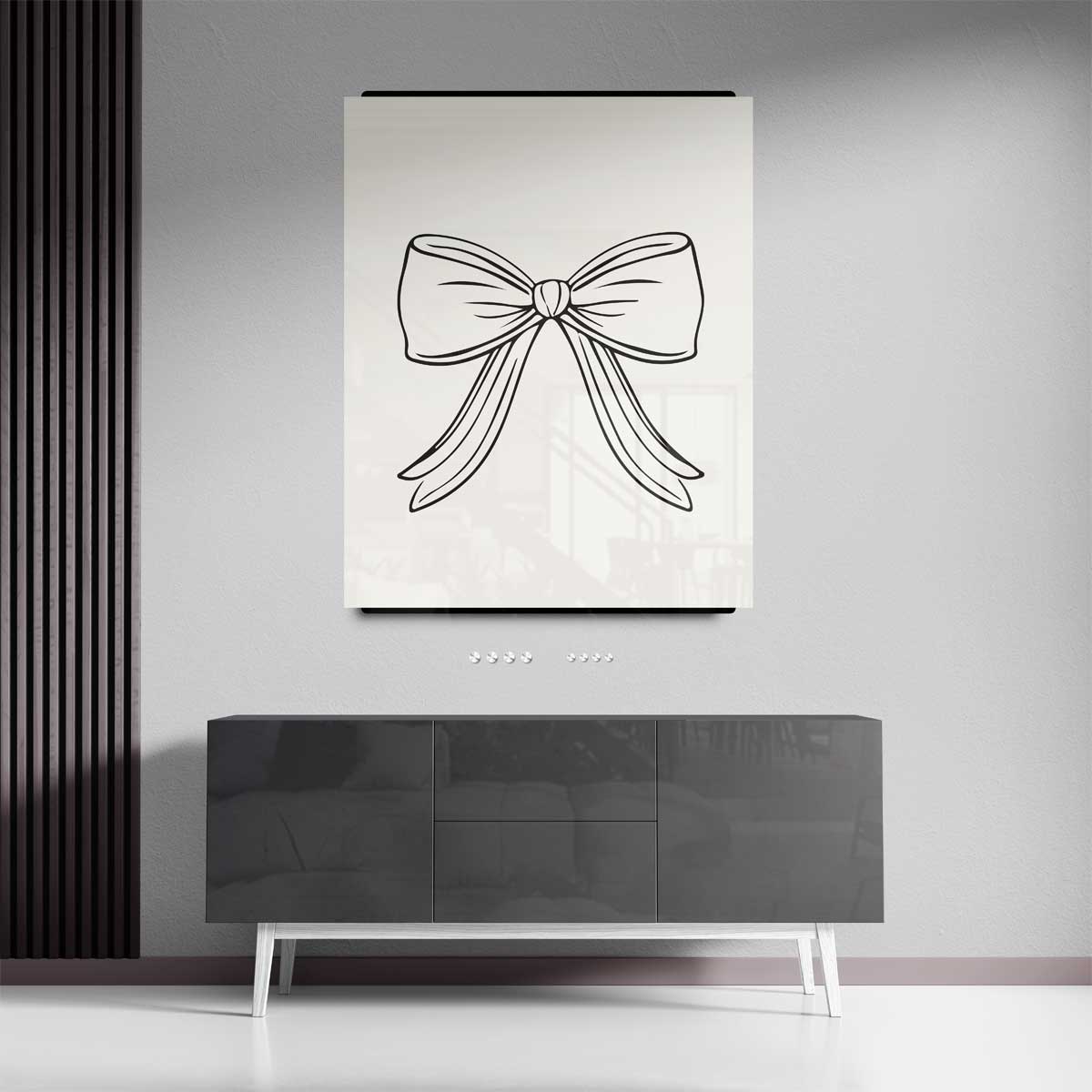 Elegante Strik Illustratie Kunstwerk-canvas-dibond-plexiglas-wanddecoratie-WallArtistic