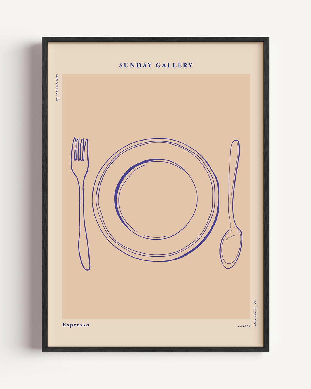 Moderne Eettafel Illustratie Poster-WallArtistic