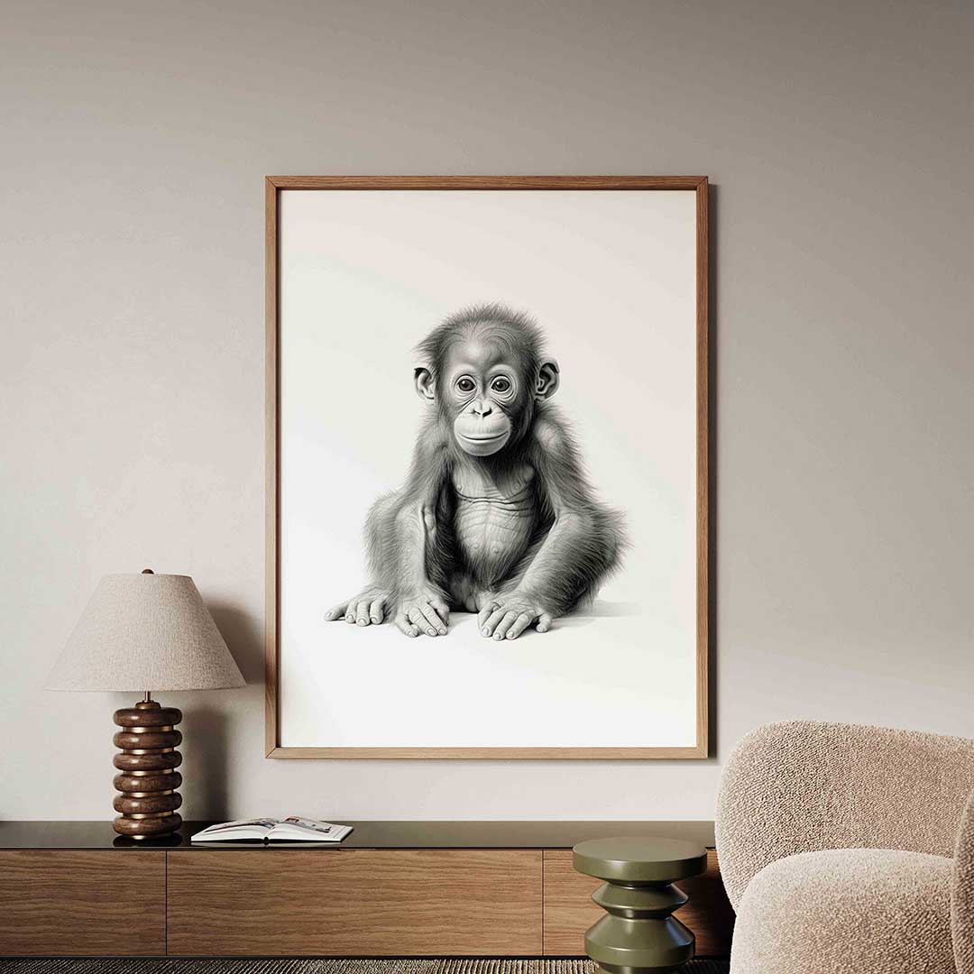 Schattige aap Poster