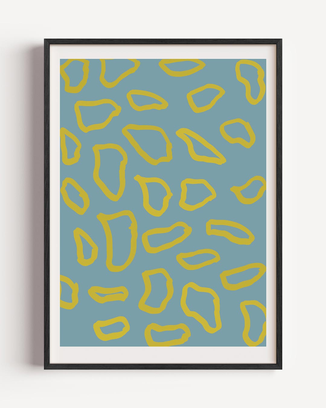 Vrolijke Turquoise Dierenprint Poster-WallArtistic