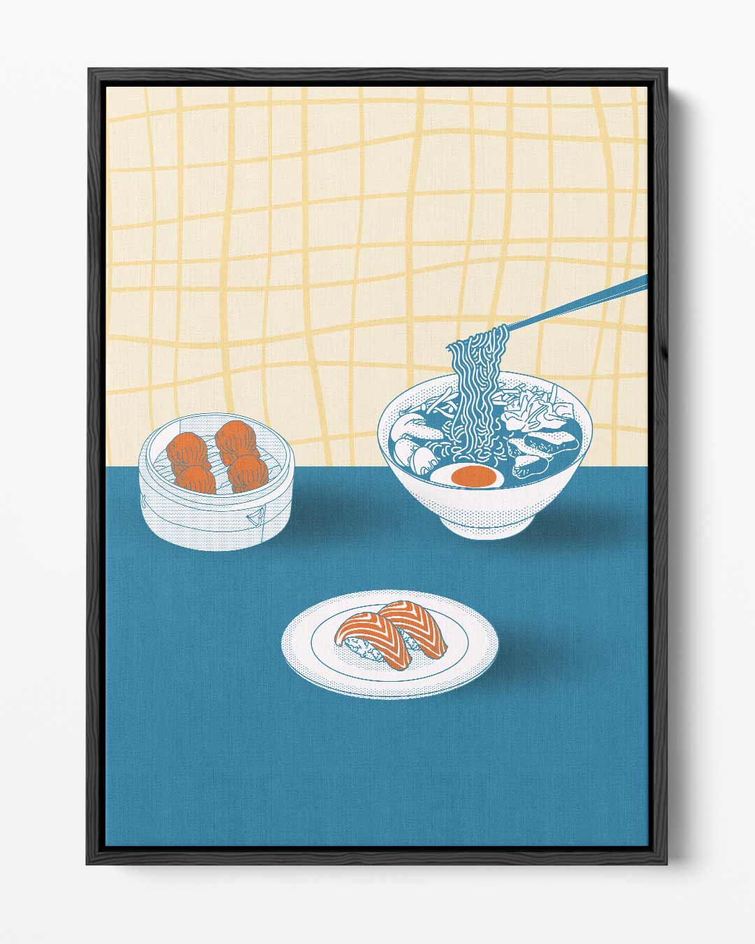 Aziatische Culinaire Illustratie Kunstwerk-canvas-dibond-plexiglas-wanddecoratie-WallArtistic