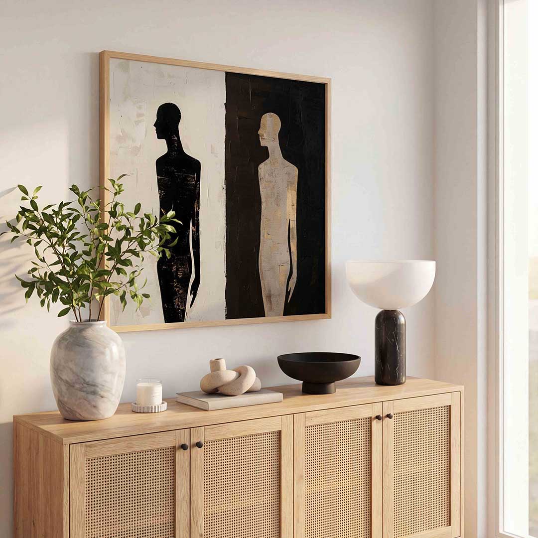 Silhouetten in contrast Poster