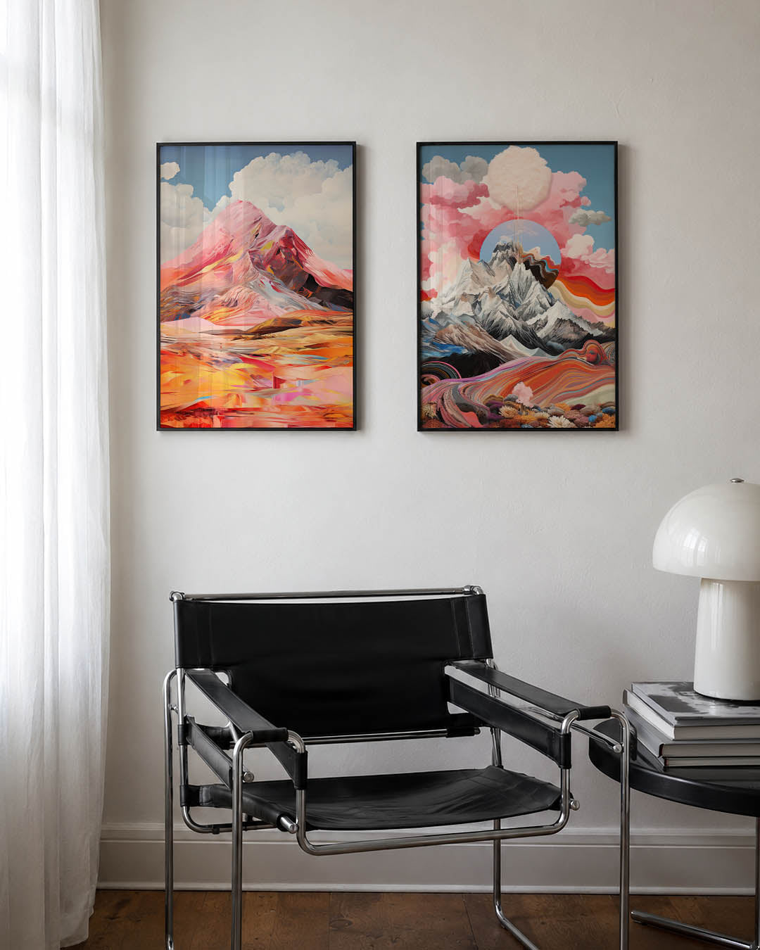 Kleurrijke berglandschap Posterset