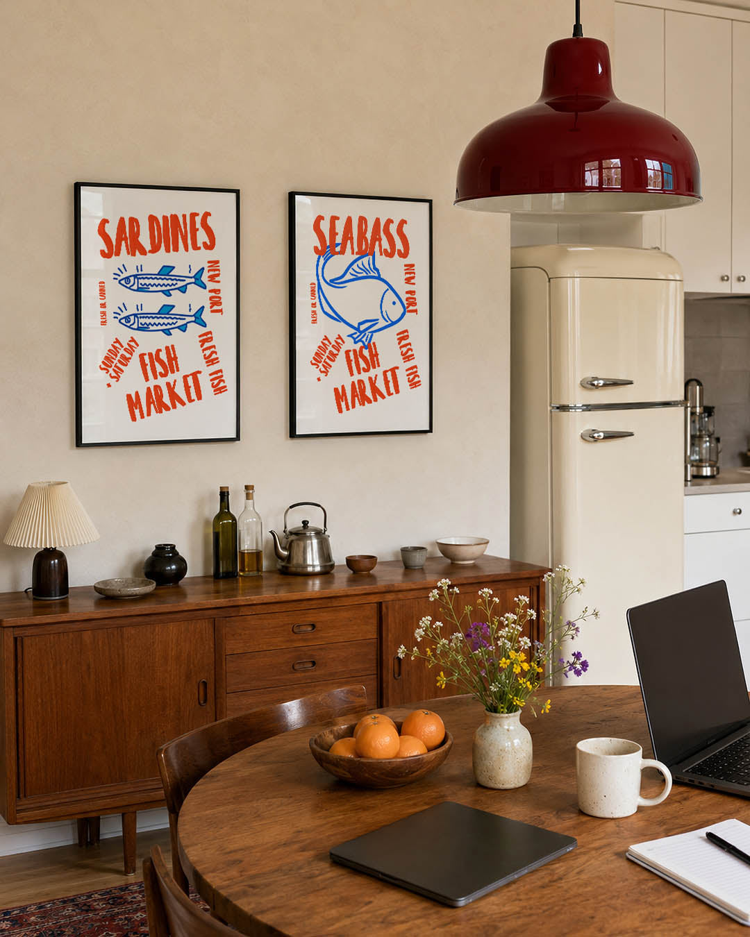 Vissen en letters Posterset