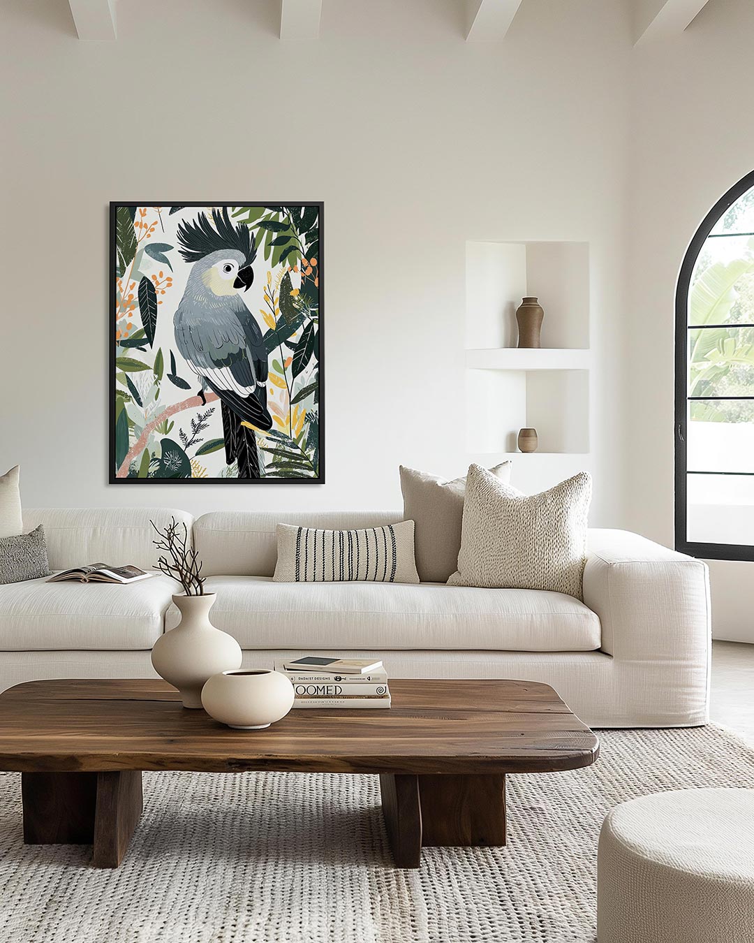 Vogels en bladeren Kunstwerk
