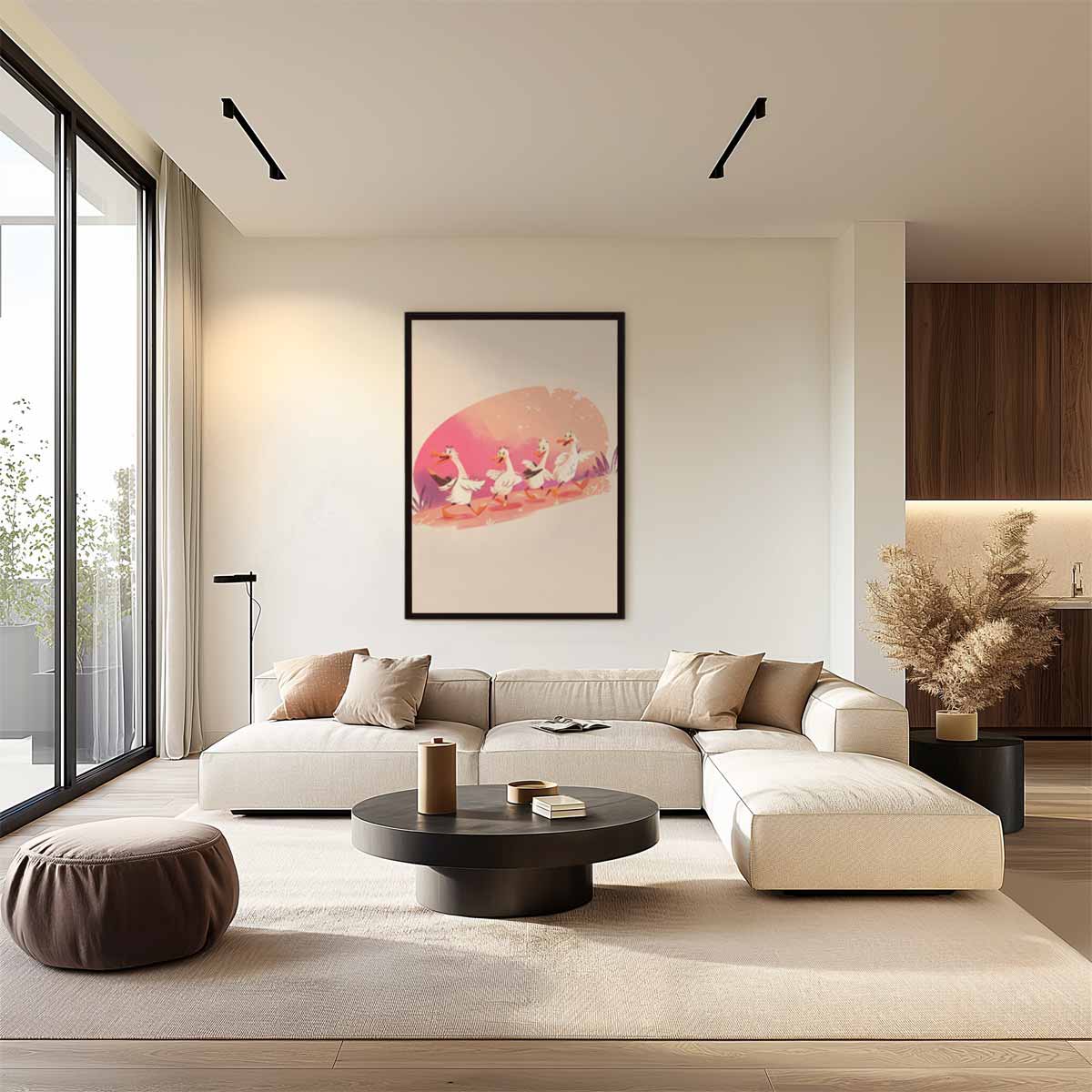 Eendjes Parade Kunstwerk-canvas-dibond-plexiglas-wanddecoratie-WallArtistic