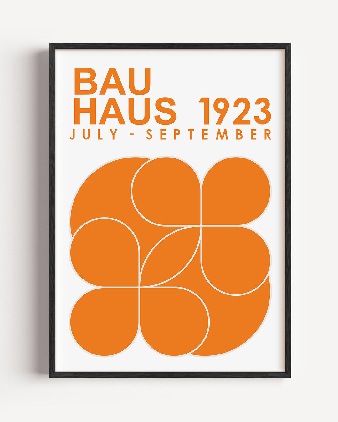 Oranje cirkelpatroon Poster