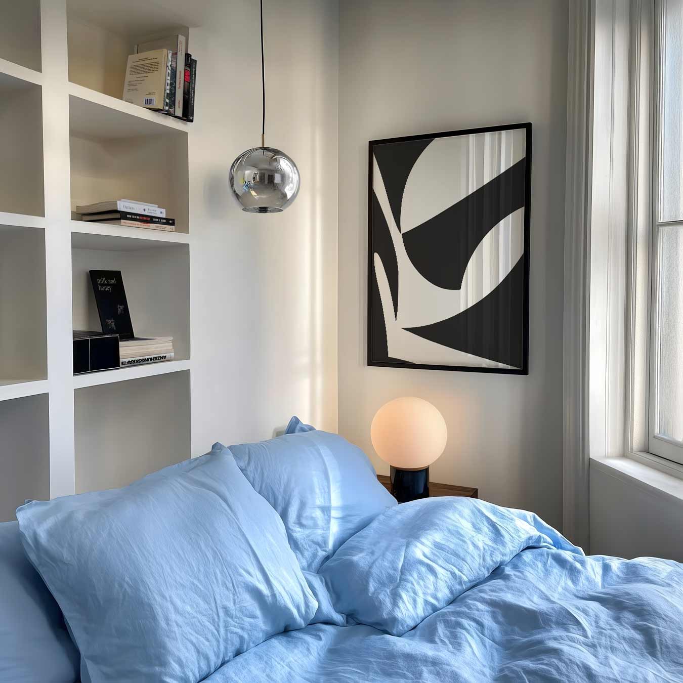Abstracte Zwart-Wit Kunstposter