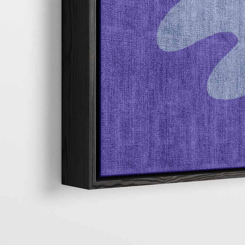 Blauwe Botanische Expressie Kunstwerk-canvas-dibond-plexiglas-wanddecoratie-WallArtistic